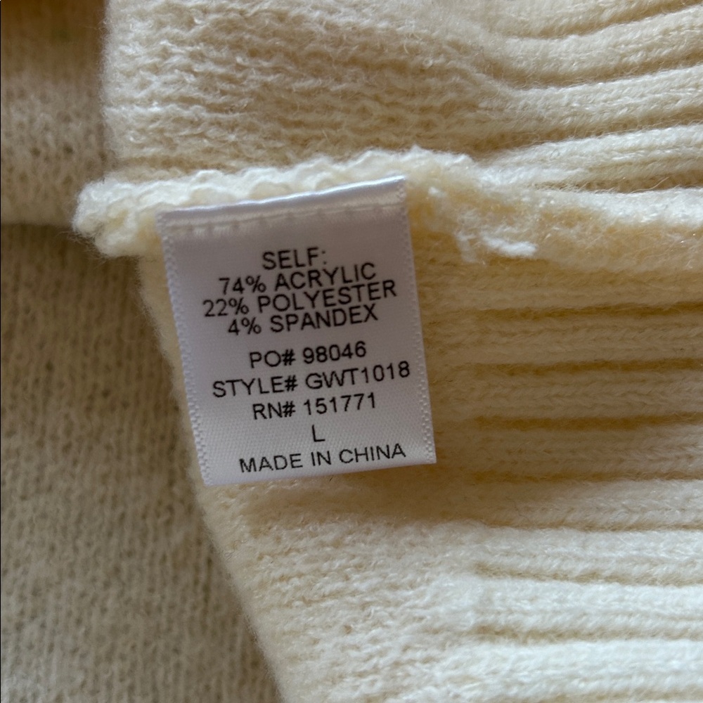 Gilli cream sweater floral bold design bishop cottagecore whimsy Garden size L - Picture 9 of 11